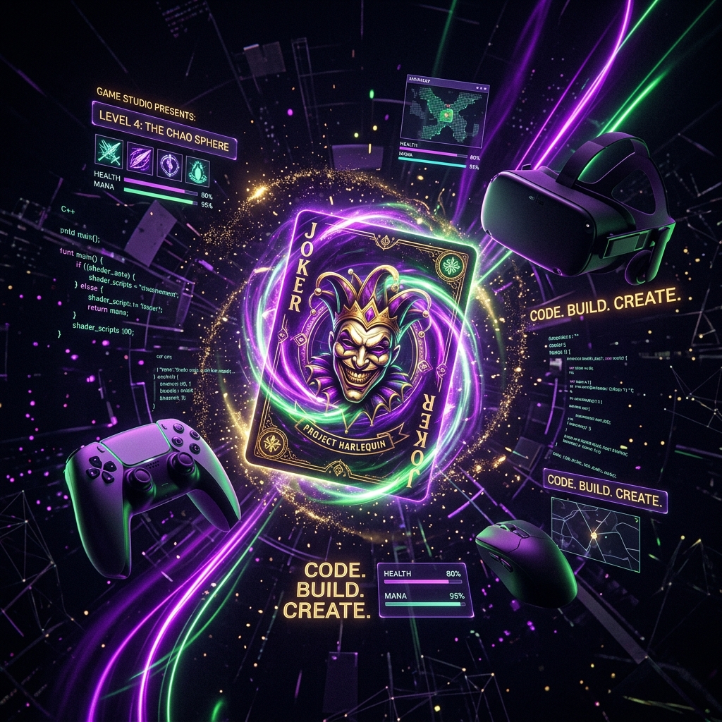 HitJoker Games - Joker-Karte schwebt in einer digitalen Welt